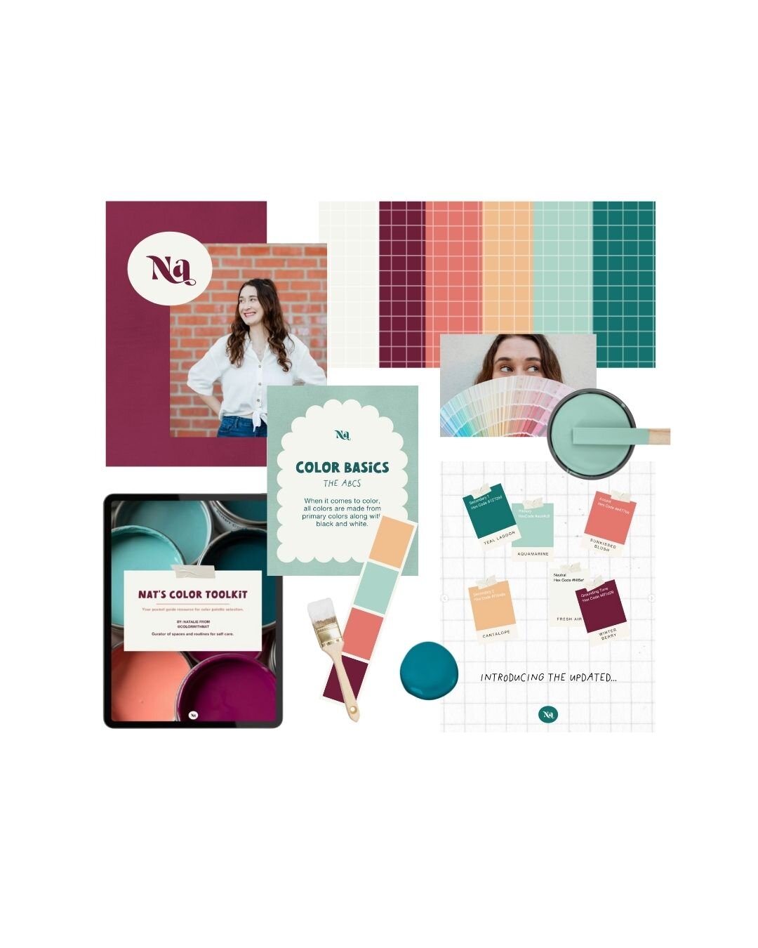 Brand Ed student DIY brand colors and textures made by Color with Nat