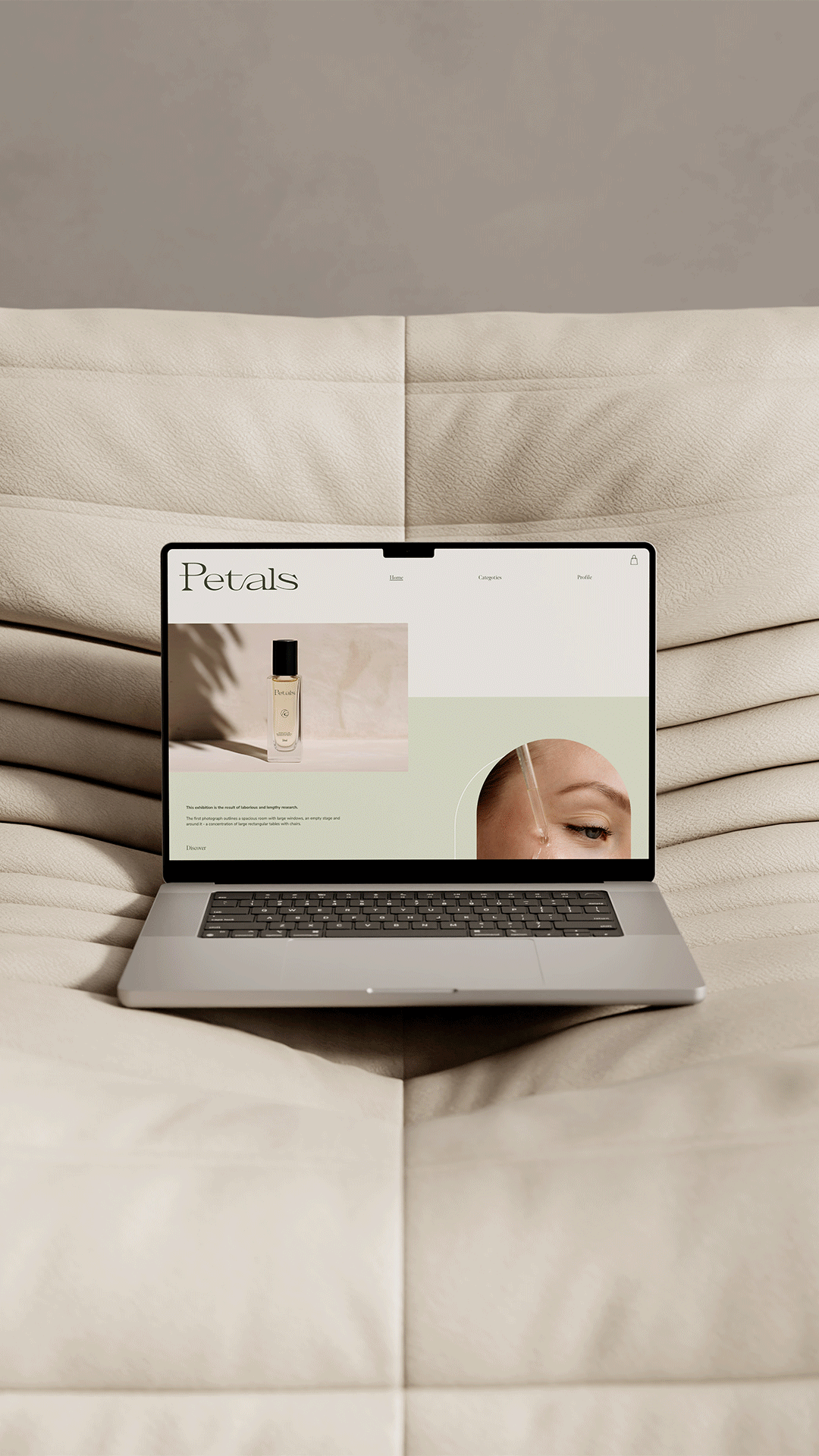 website design for a beauty brand