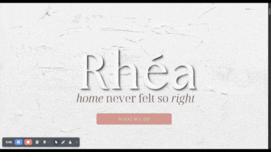 A screen grab of an interior design website to showcase a designers portfolio