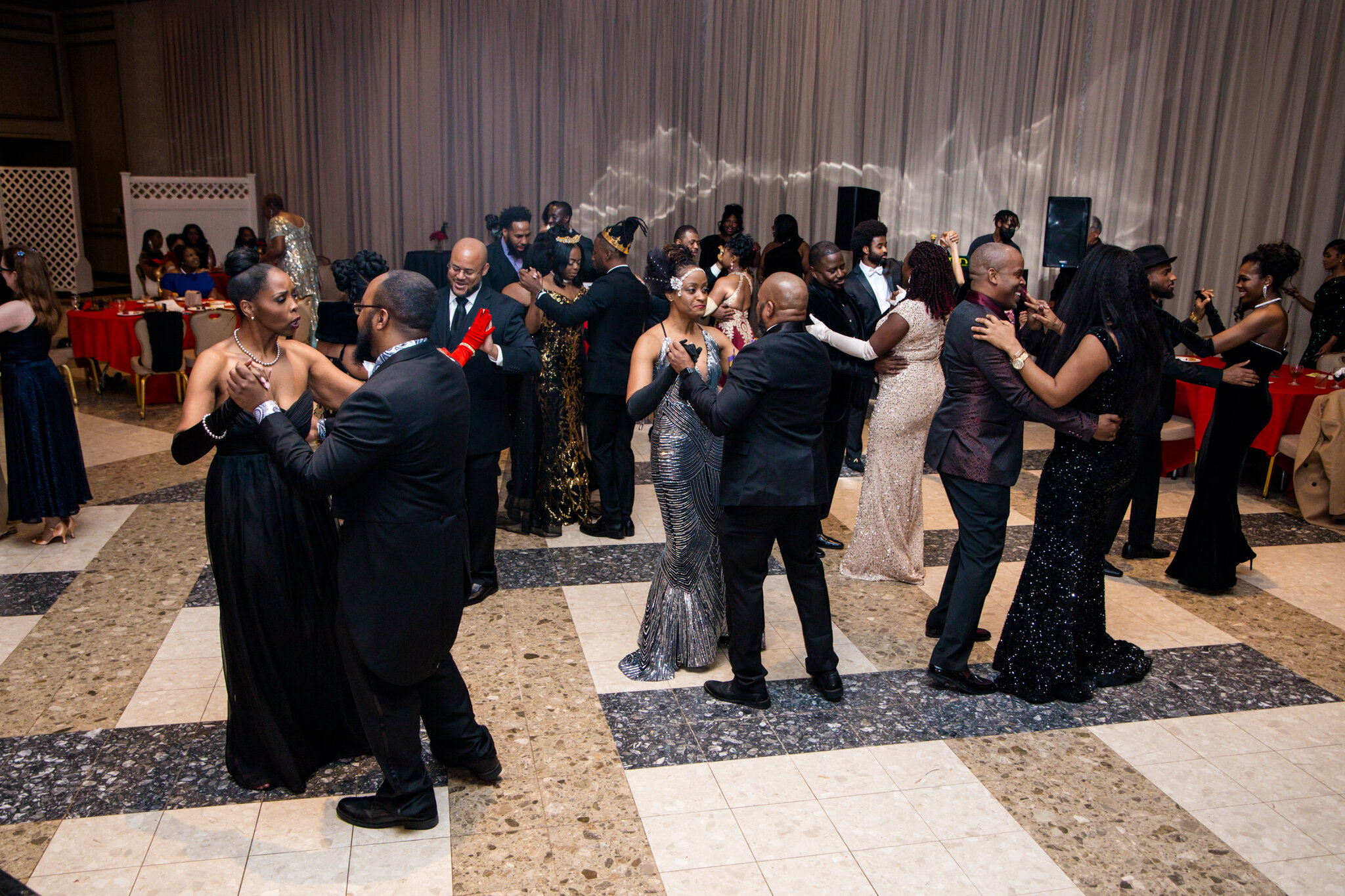 Couples ballroom dancing