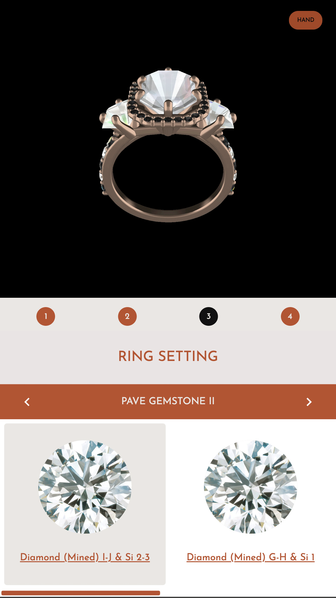 Create Alternating Gemstone Pave Diamond Ring 17