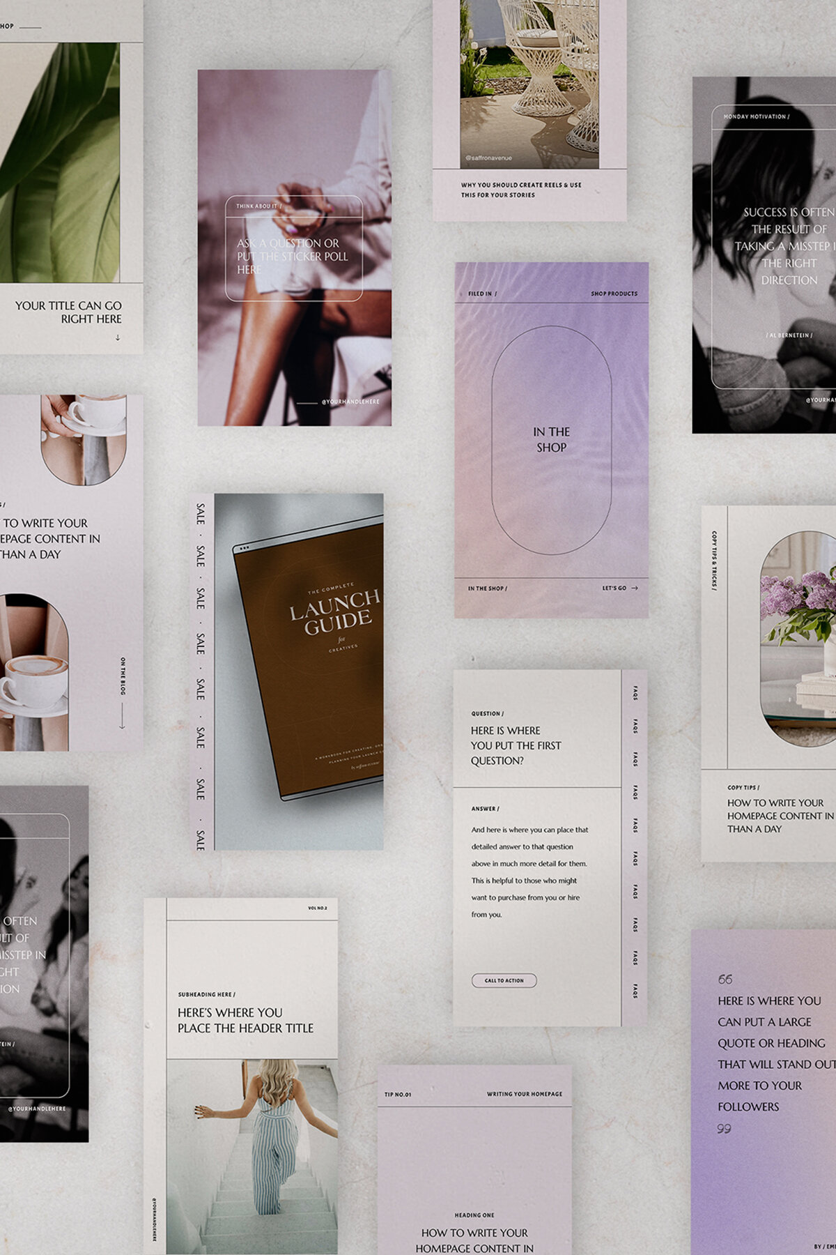 Easy-to-Edit Showit Website Templates for Creative Businesses, Stylish Showit Template Shop, Modern Social Media Templates, Saffron Avenue, www.shopsaffronavenue.com