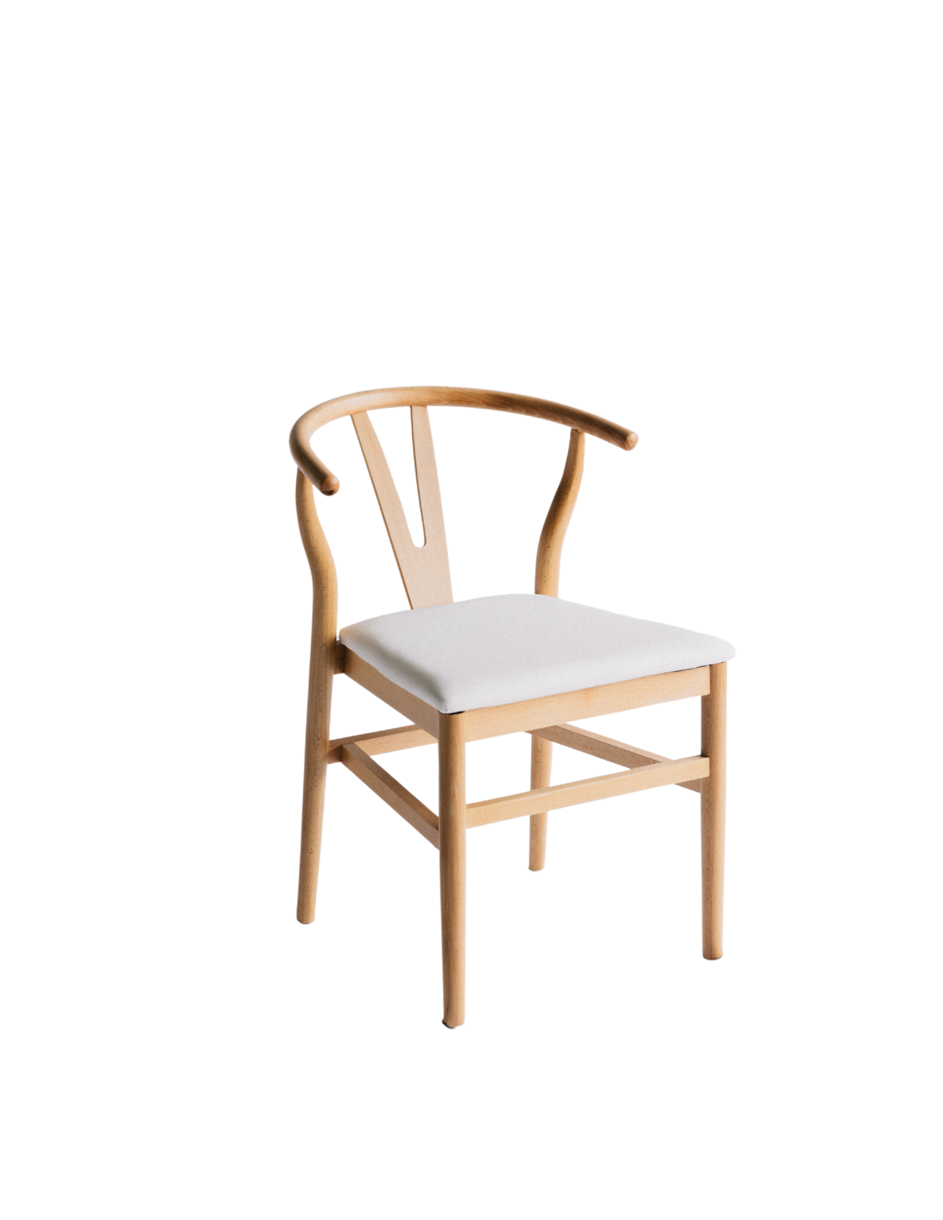 Wishbone Chair with Ivory Cushion