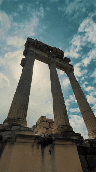 Pergamum Museum and Ancient Ruins, Izmir, Turkey, Trajan's Temple