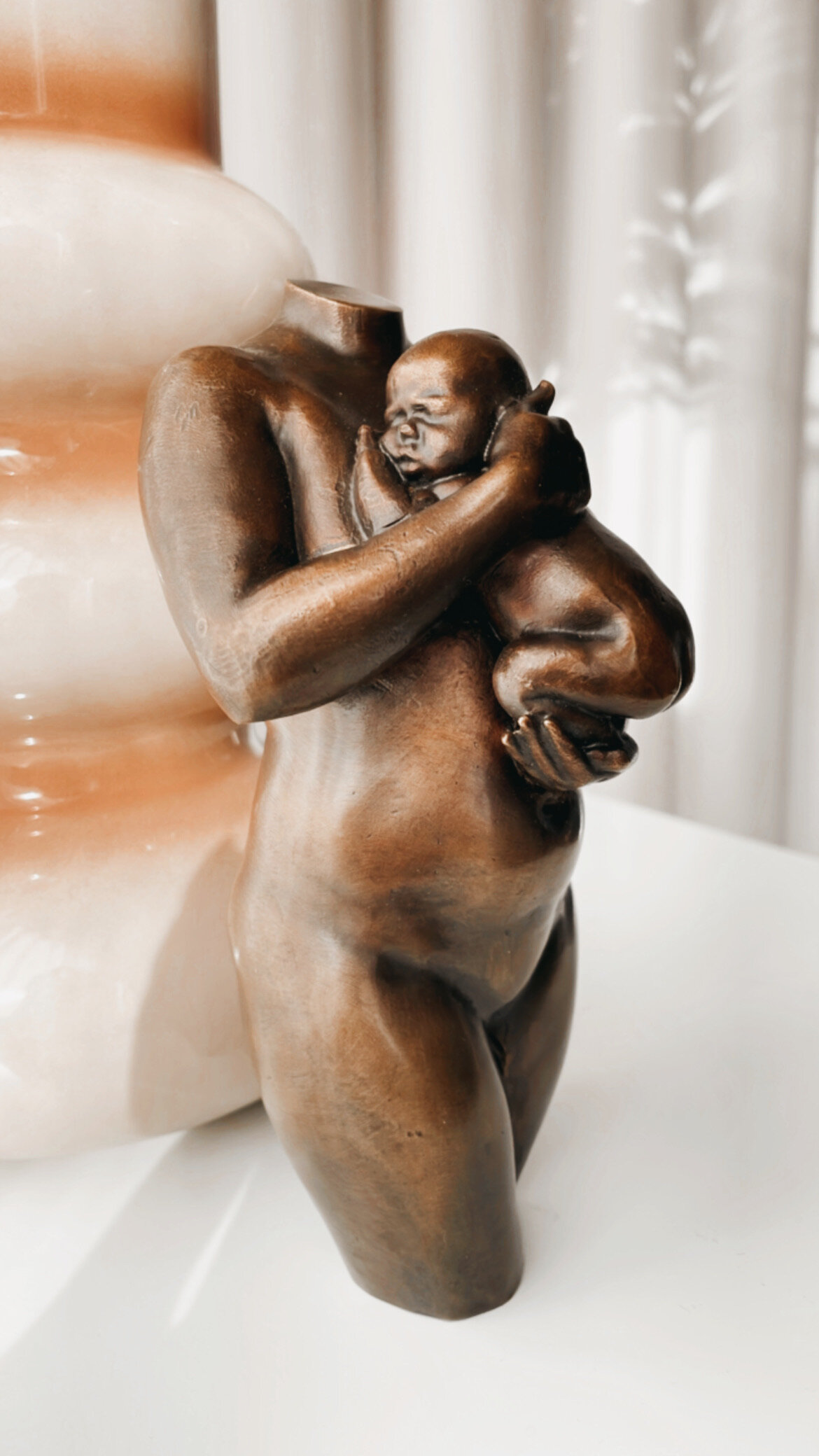 BellySisters Zwangerschapsbeeld Brons Gegoten