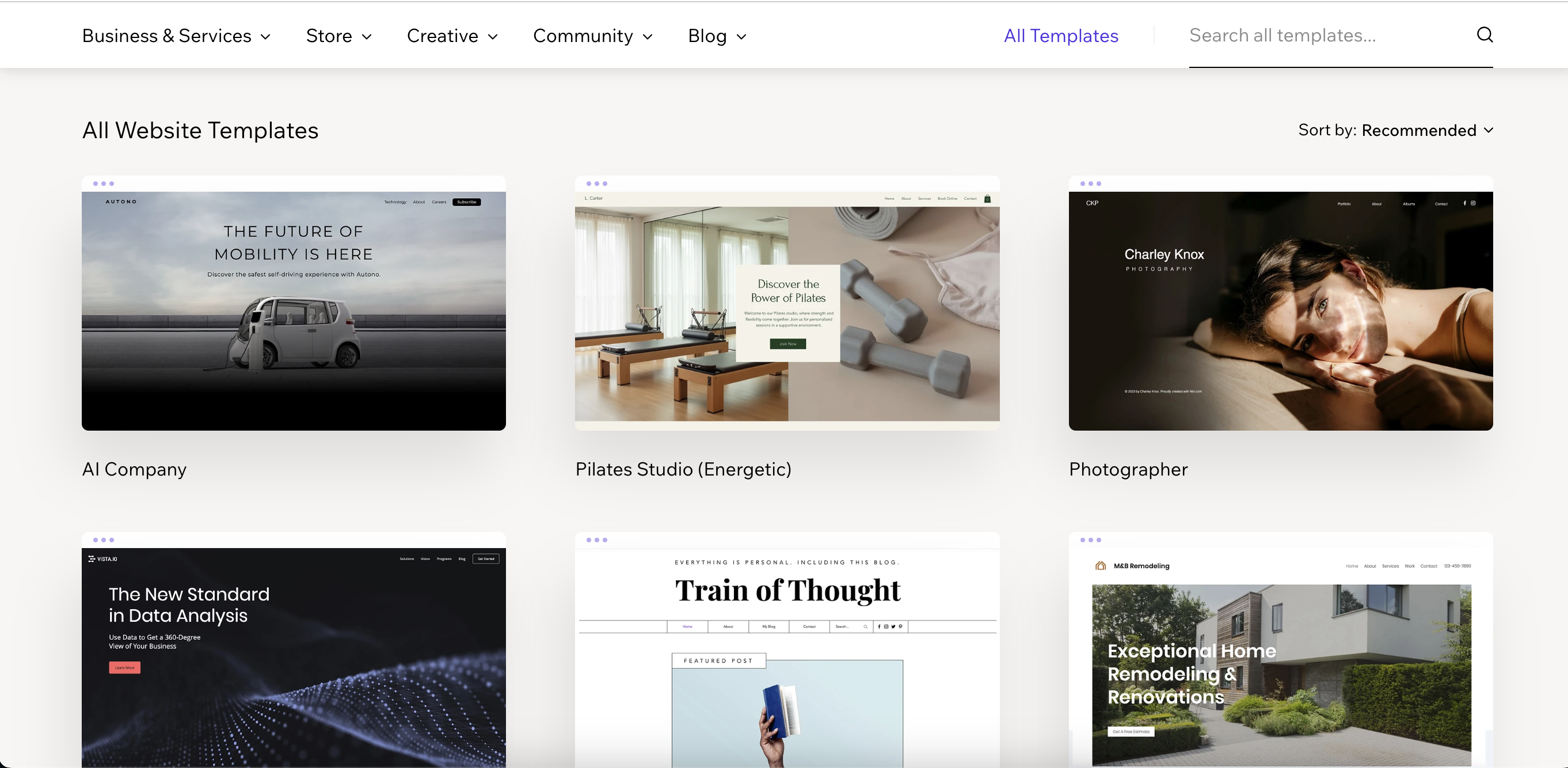 Wix website editor dashboard