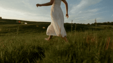 Walking through the meadow 