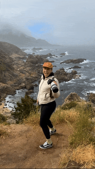 Northern California Elopement Photographer on the coast with cameras