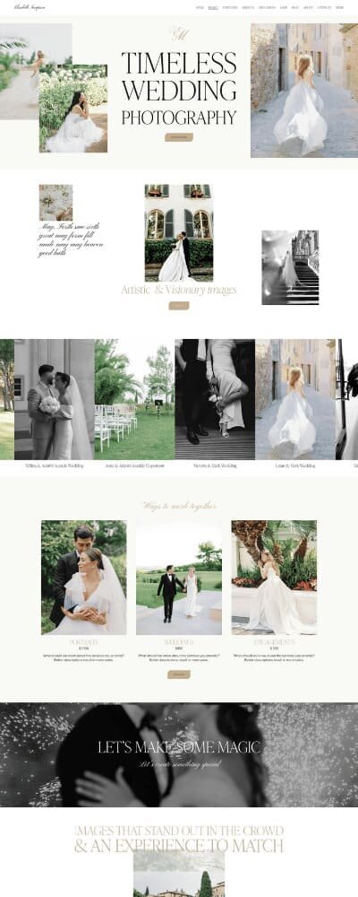 Squarespace website template Elisabeth Tompson