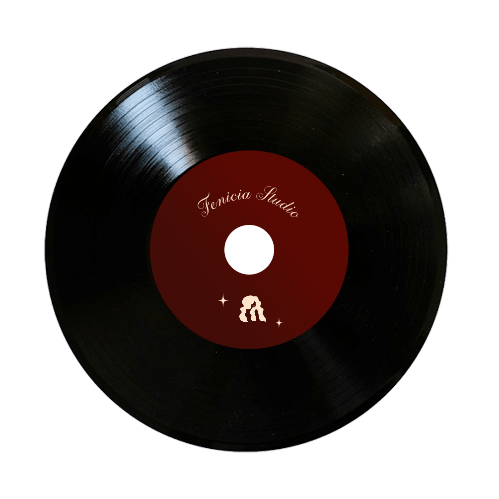 image animée d'un vinyle qui tourne de l'univers graphique de Fenicia Studio