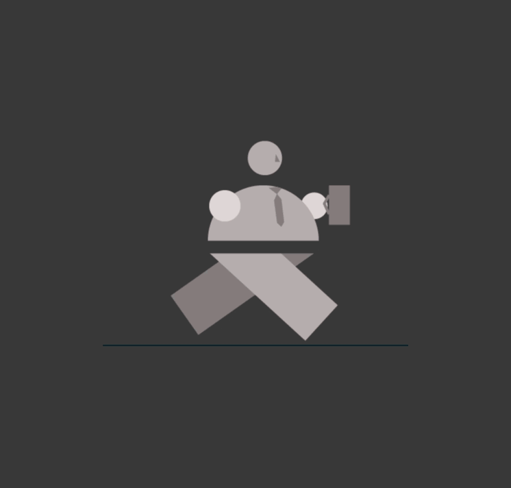 Motion design GIF featuring character’s walk cycle with simple character frame by frame  perfect for YouTube ads, Meta ads, and video ads.  This dynamic animation is ideal for video editing projects, showcasing creative freelance work in digital advertising.