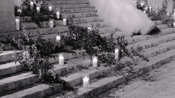 bride and groom walking out of ceremony