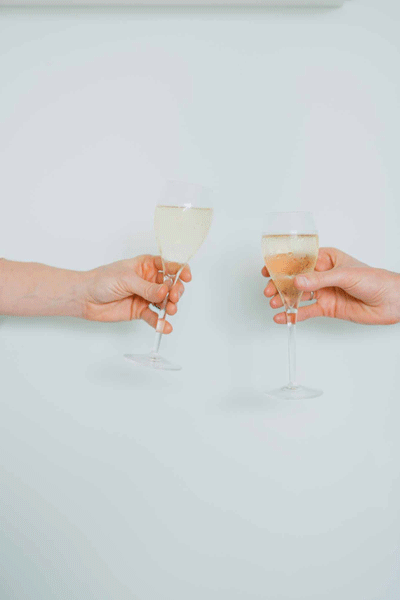 toasting champagne