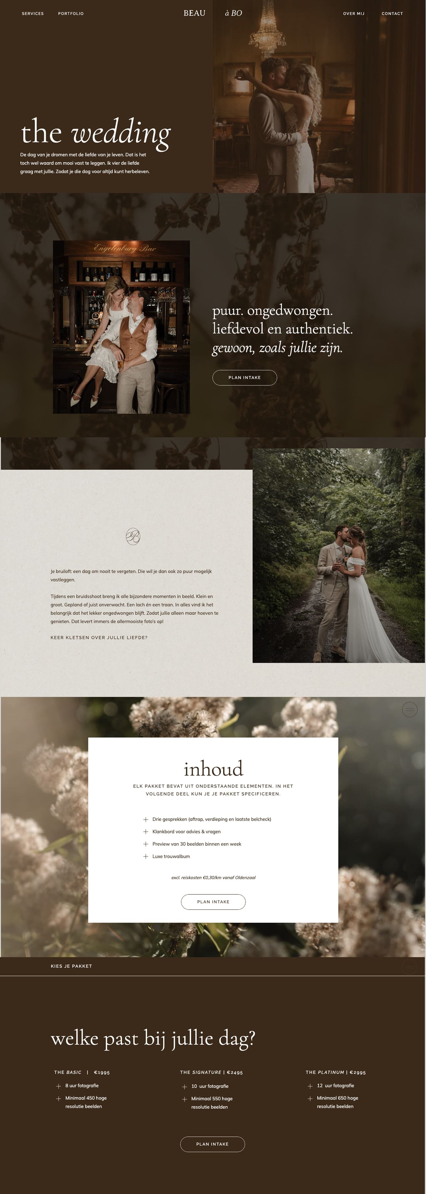 Website ontwerp voor Beau à Bo