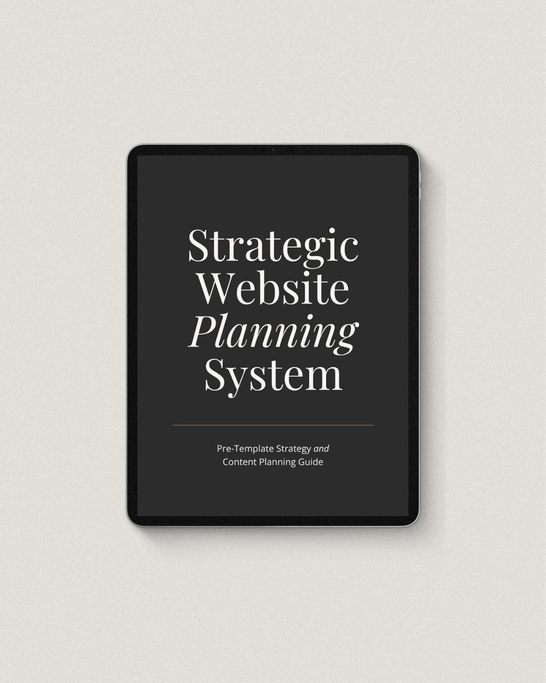 Strategic Website Planning System - Pre-Template Strategy and content Planning Guide visual | May and James co, Creative Design Studio