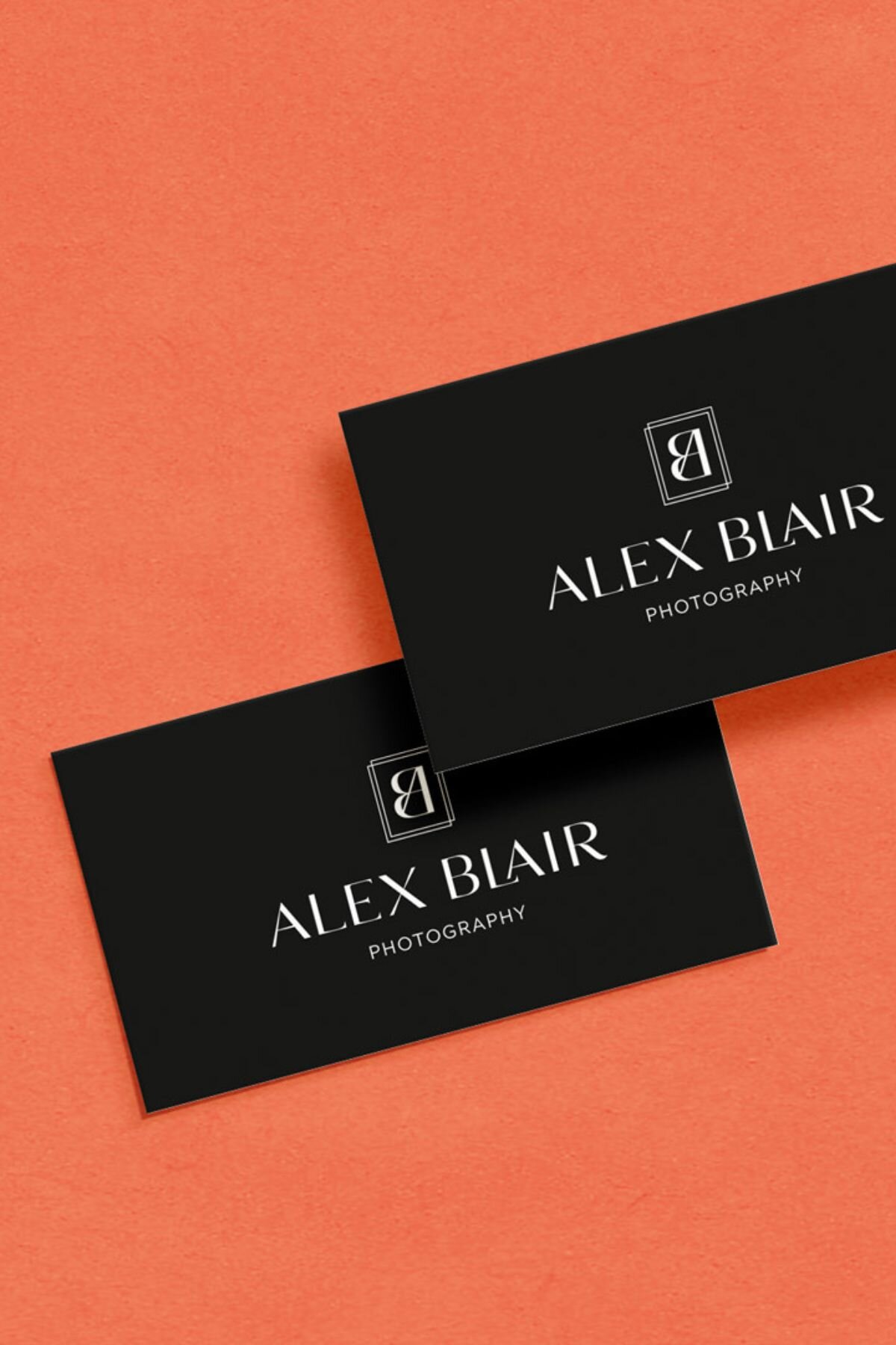 modern logo design on business cards