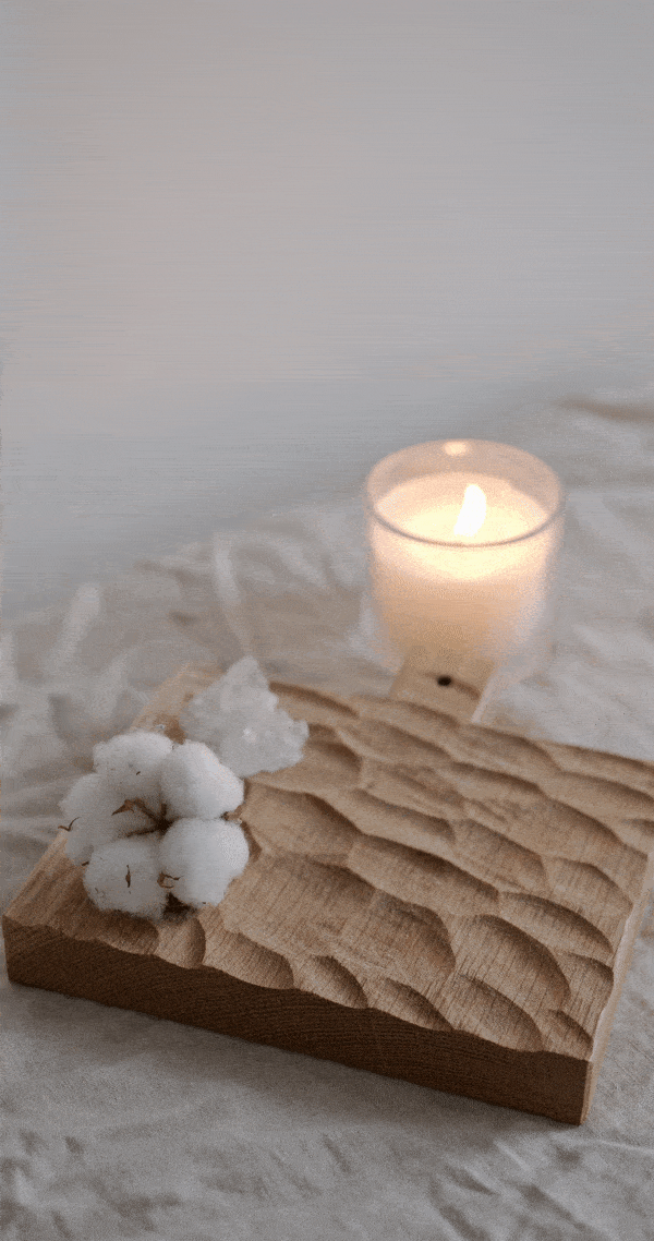 peaceful-setting-candle-flower-healing-crystals