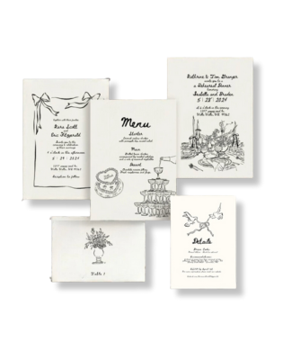 Elegant French Style Wedding Suite | Canva Template | Digital Download