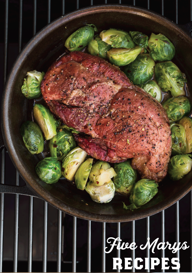 Pork Sirloin Roast and Brussels Sprouts