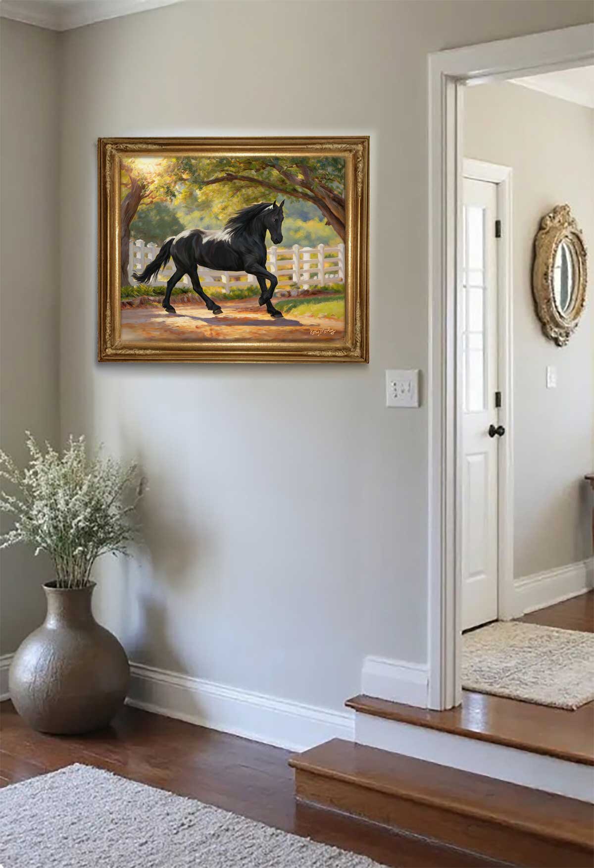 Horse portrait painting