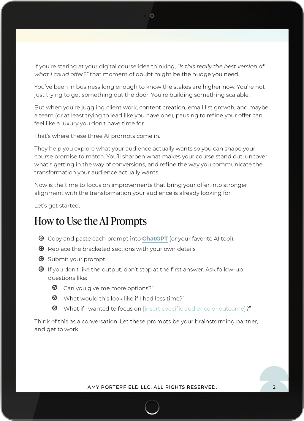 iPad mockup of free guide, Your Money on the Side - side hustle ideas 2023