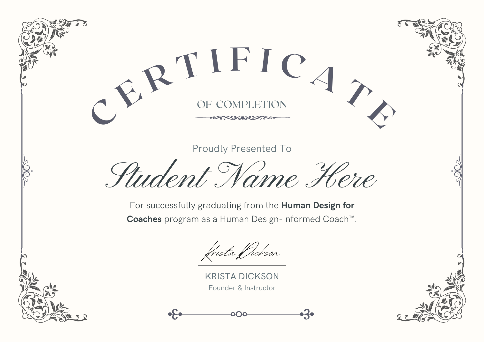 HDfC Certificate of Completion