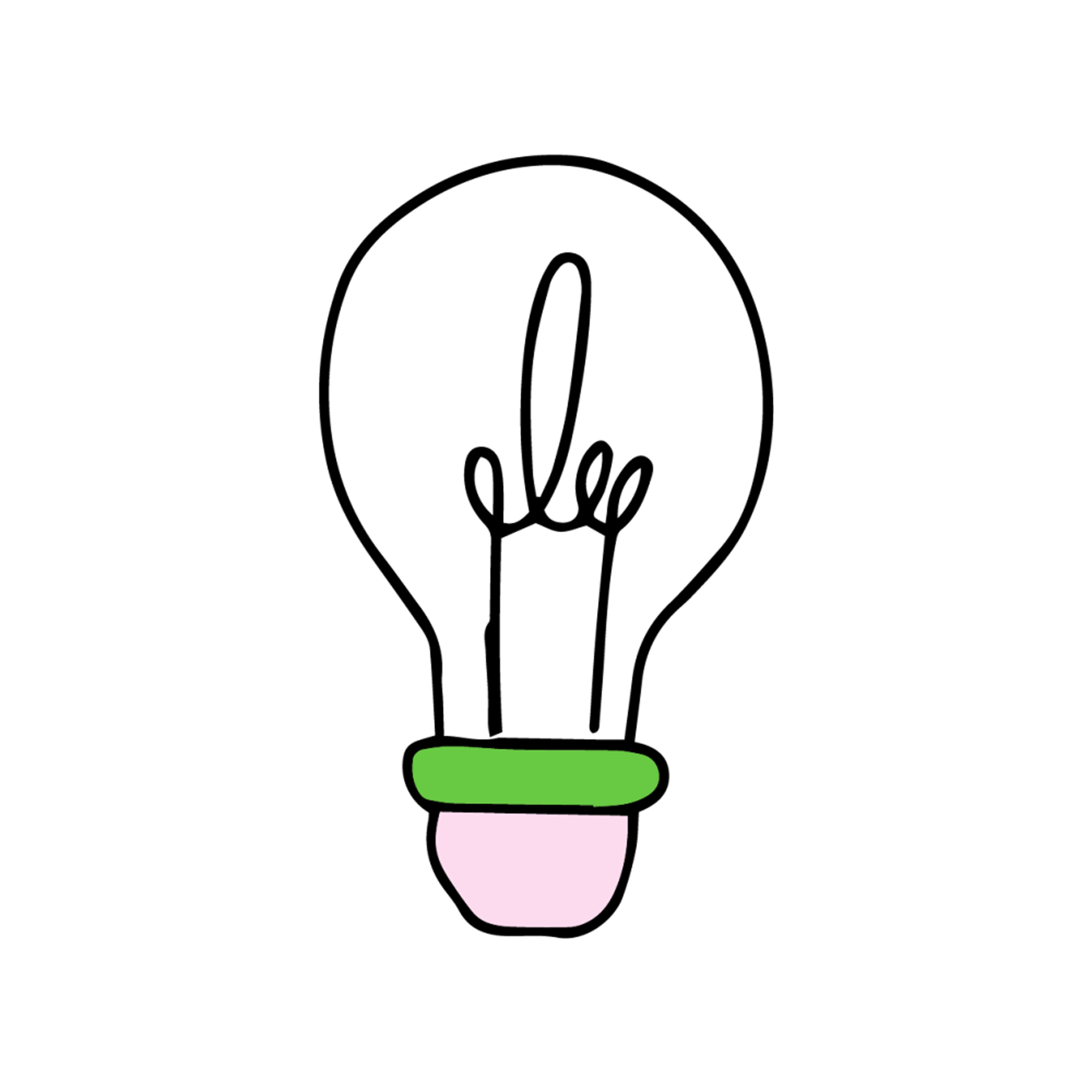A flashing lightbulb GIF