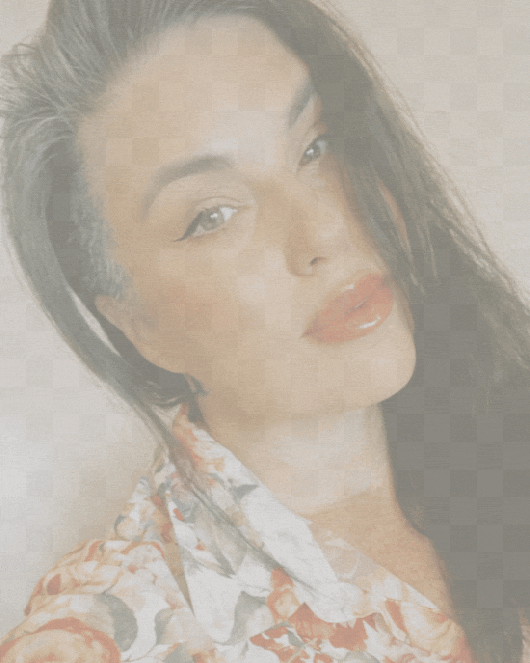 gif glitching headshot of Portland Inclusive Photographer Mariah Milan