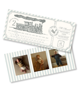 Vintage Choo-Choo Train Invite! | Two Year Birthday Party Invite | Editable Template | Boarding Pass | TicketCustom Name, Date, Details
