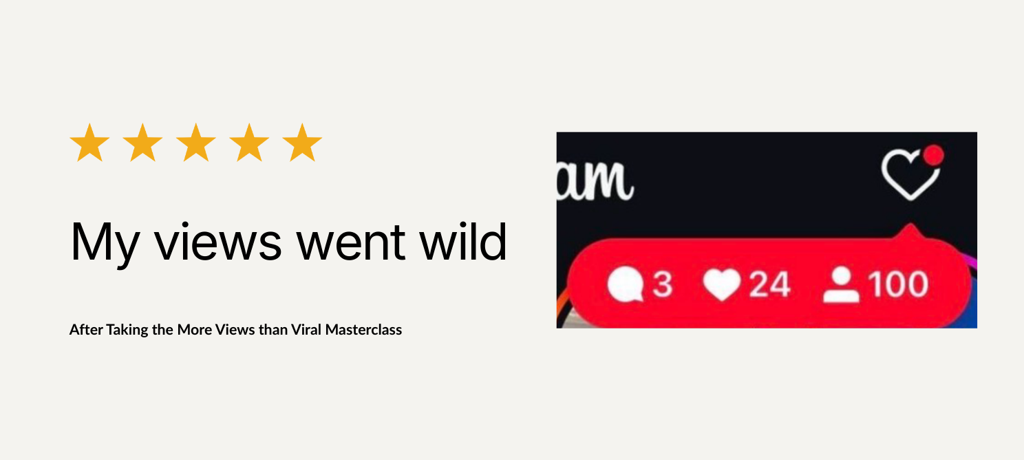 more views than viral masterclass - testimonial 5