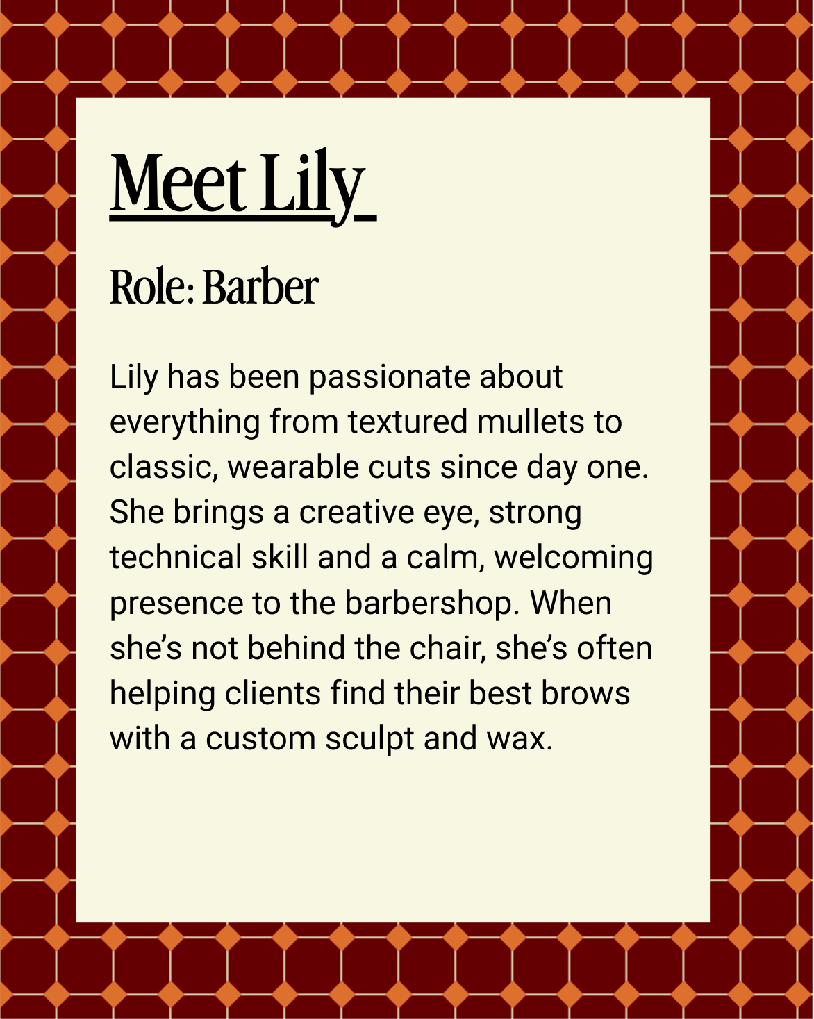 Meet Lily card back