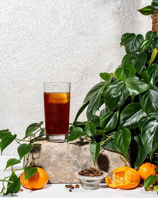 coffe pour with plants GIF