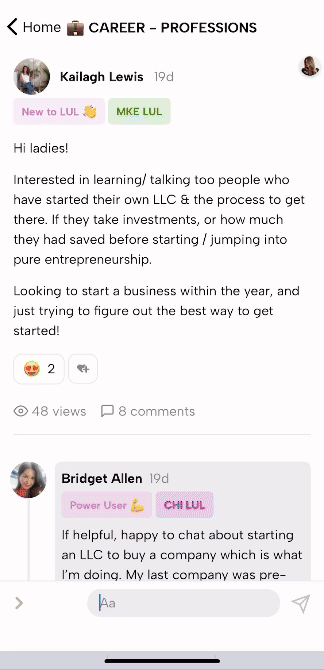 Scrolling video about how to use the app
