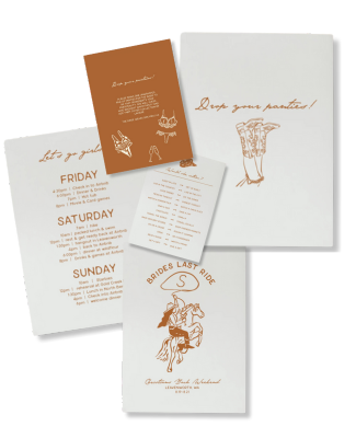 Western Bachelorette Invite, Itinerary, and Games