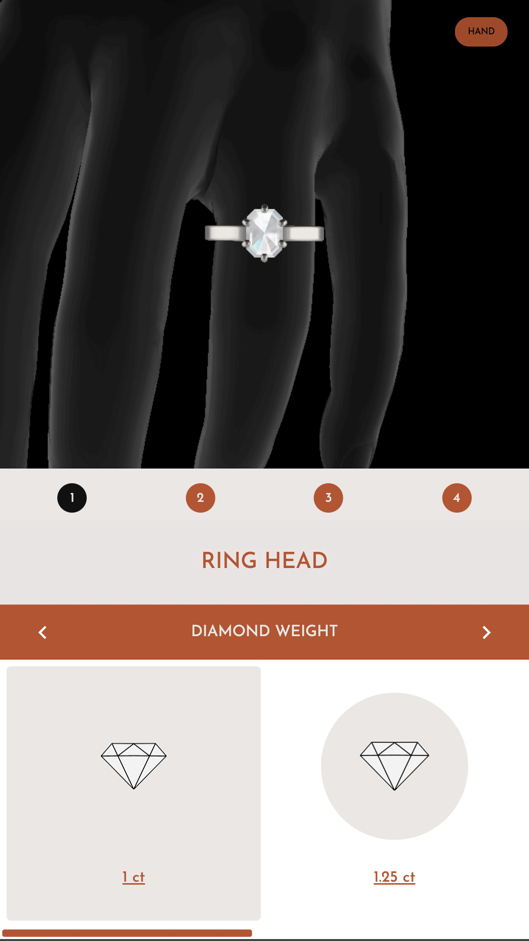 Ring Head Diamond Weight Size Carat 2