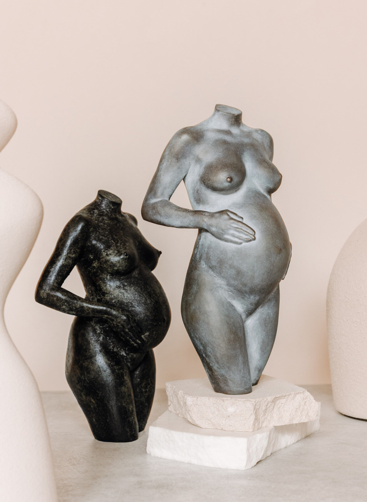 BellySisters Zwangerschapsbeeld Brons Gegoten