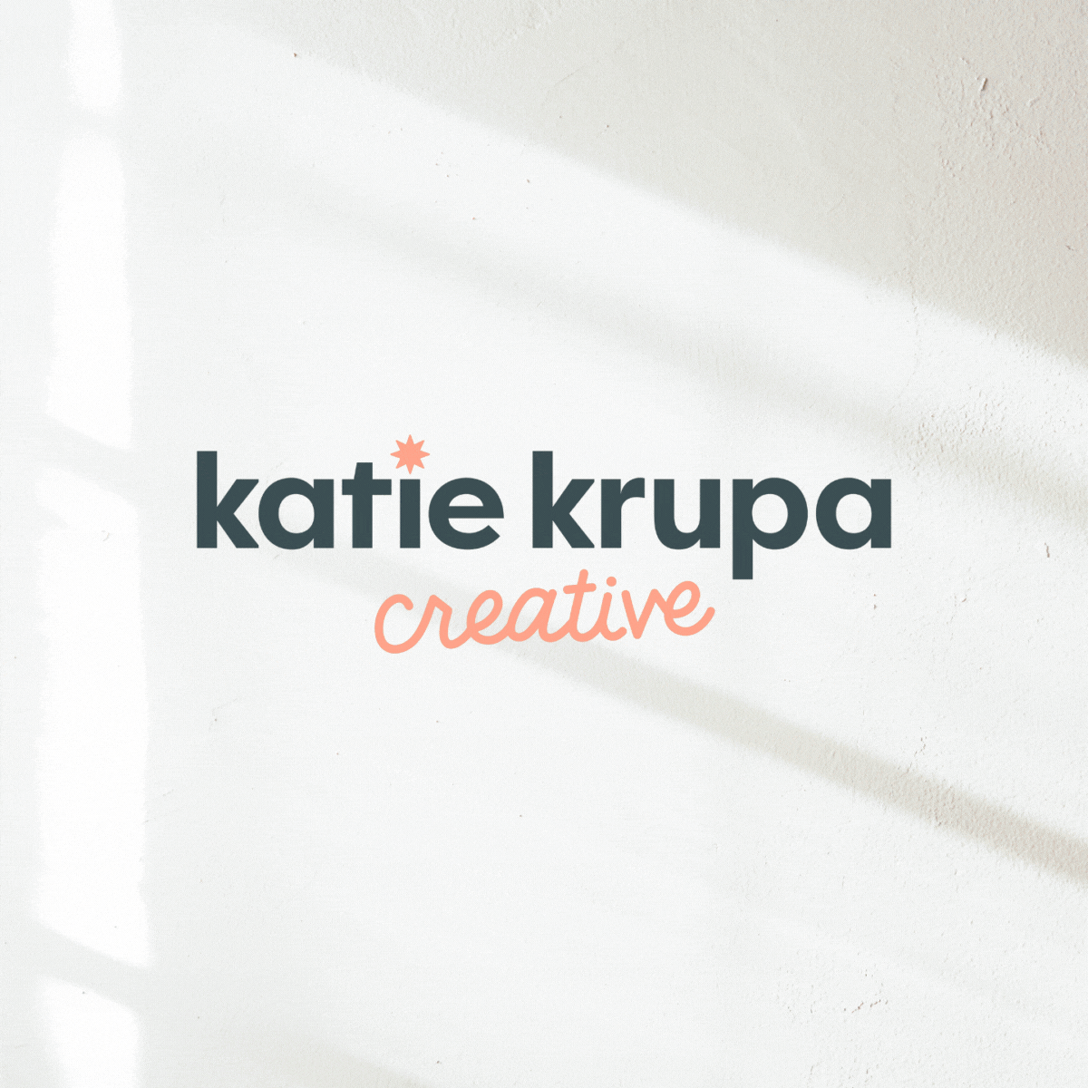 Elevated brand identity for Katie Krupa Creative, featuring modern typography, warm neutrals, and a refined, artistic aesthetic