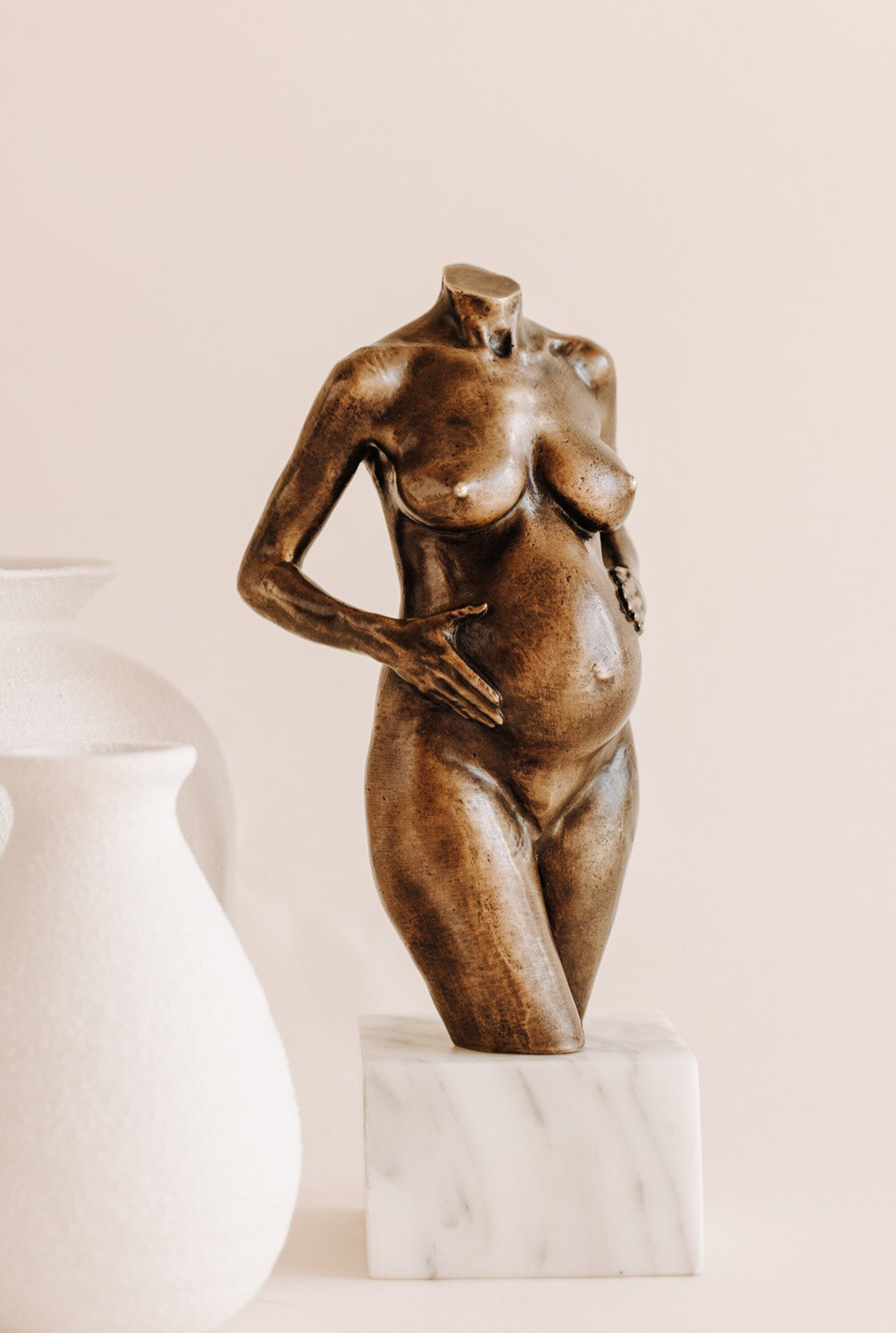 BellySisters Zwangerschapsbeeld Brons Gegoten