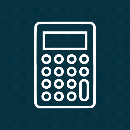 a graphic icon of a calculator