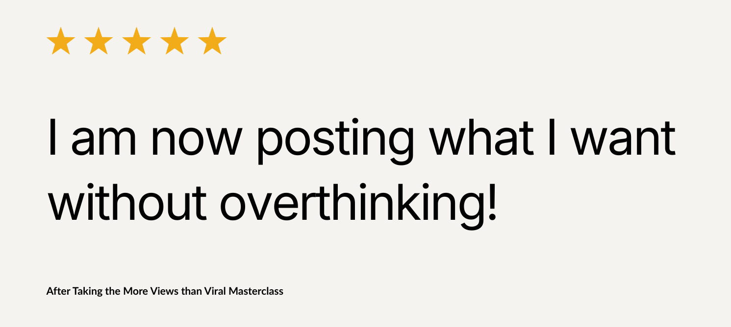 more views than viral masterclass - testimonial 10