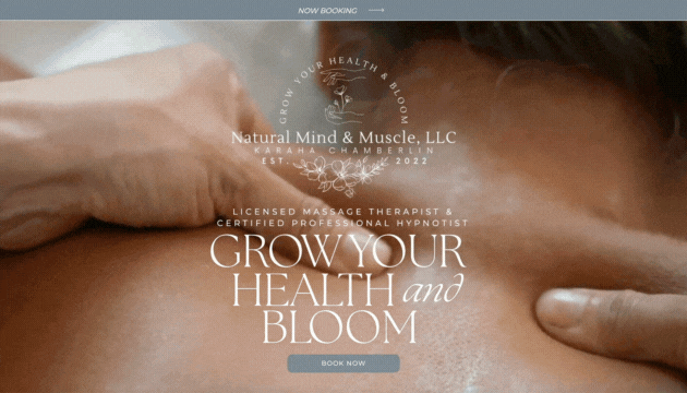 Omaha Website Design by Carlee McKee Creative massage therapist website