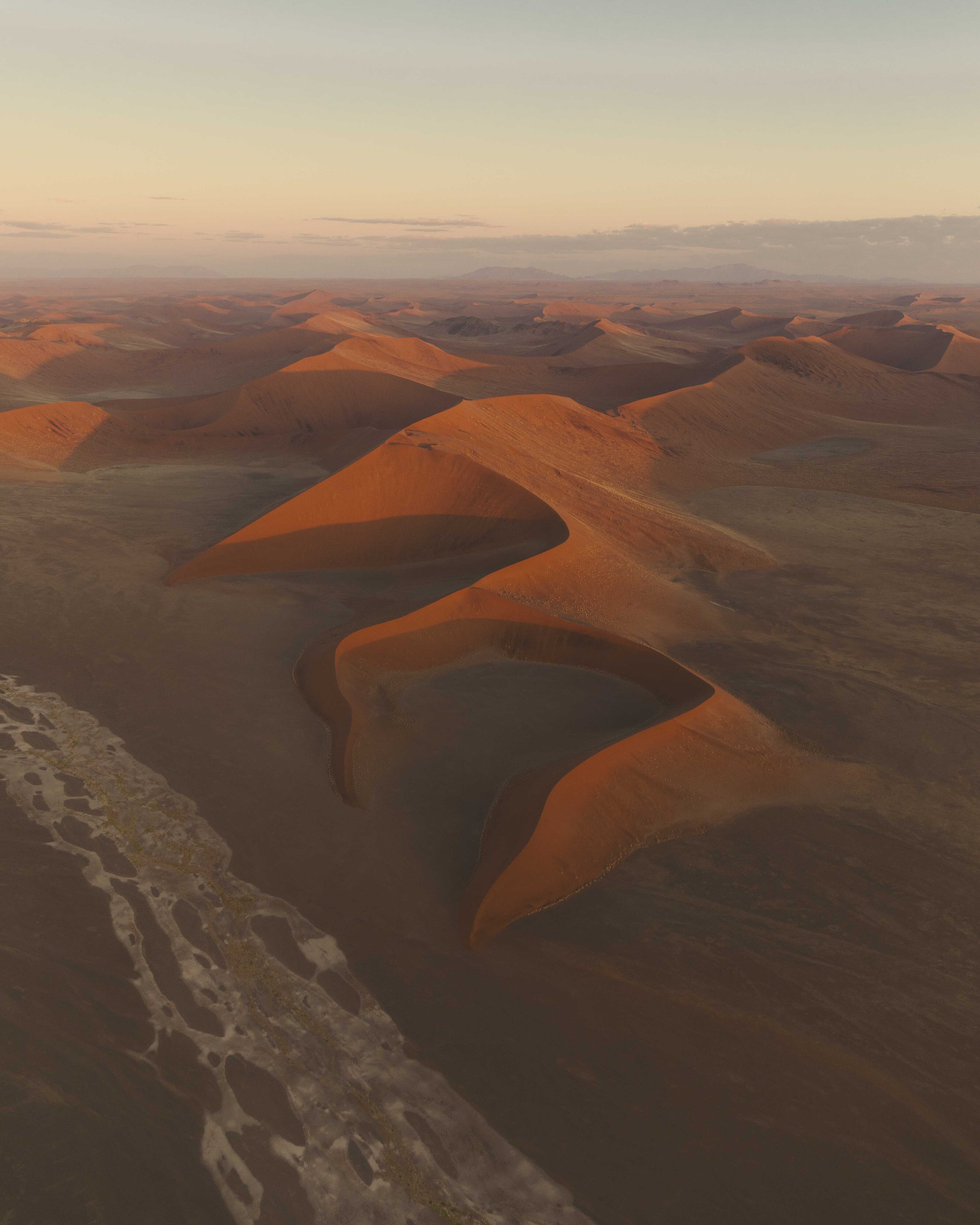 Red Geometry — Sossusvlei dunes, Namibia