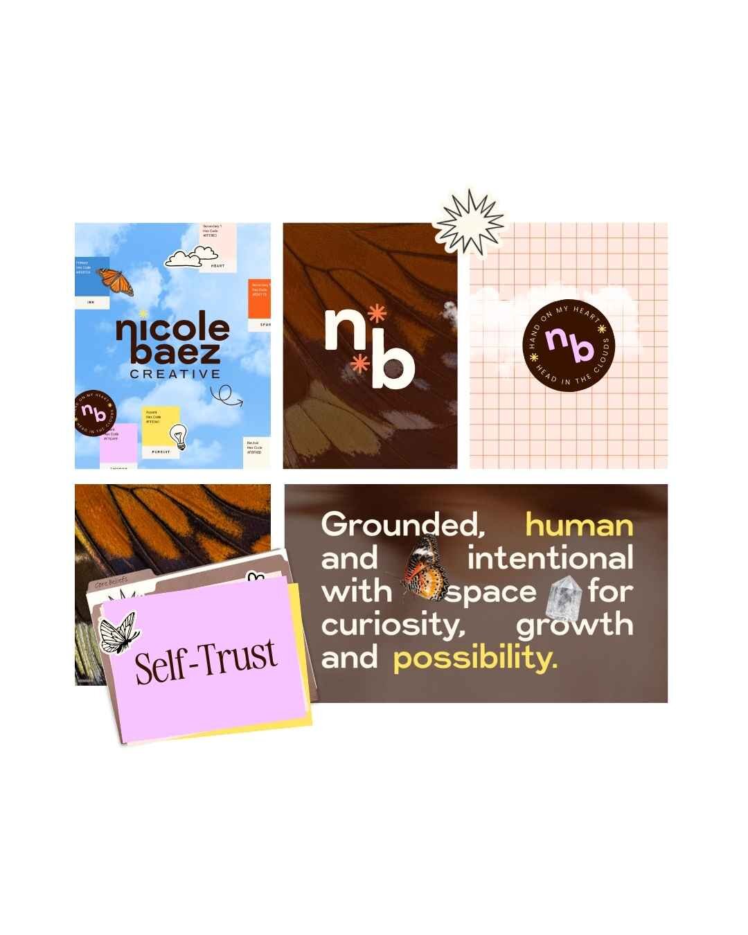 Brand Ed student DIY logo and branding made Nicole Baez, social media content designer