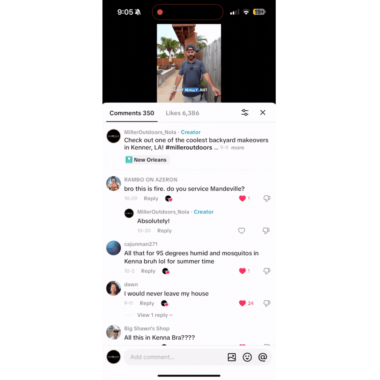 Man running up stairs