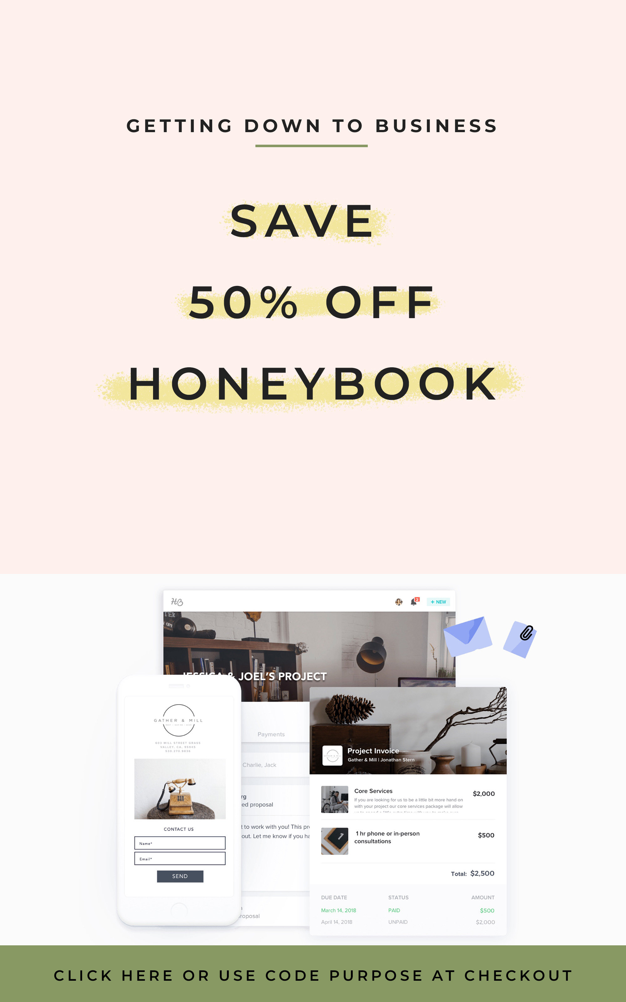 Honeybook is a client management systems that lets you automate your sales process. Use this 50% off Honeybook Promo code to receive $200 off your first year of Honeybook. Sign up for a trial below using the link and when you're ready, you'll automatically get 50% off! #weddingpros #weddingplanner #weddingphotographer #candicecoppola