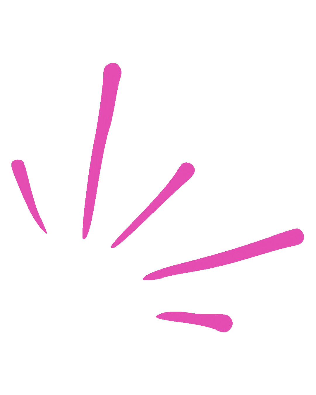 Pink arrow graphic used as a decorative element on a brand photography website to guide visual flow and enhance marketing design
