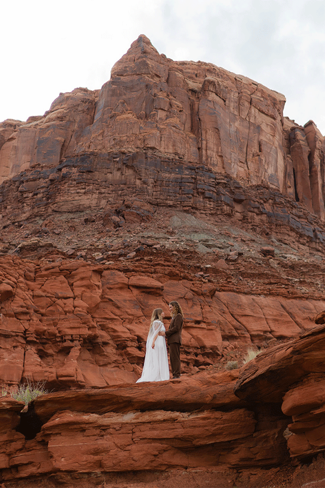 couple and their wedding party during golden hour