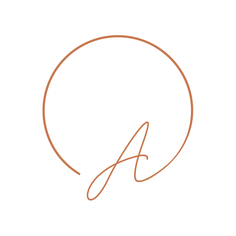 Brand mark of an A for a psychologist branding.