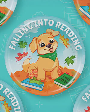 SkyTree Book Fairs Scout Button Pin