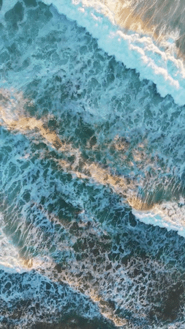 waves from drone view animation